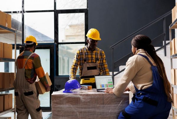 The warehouse team discusses fulfilment processes in the context of the PPWR